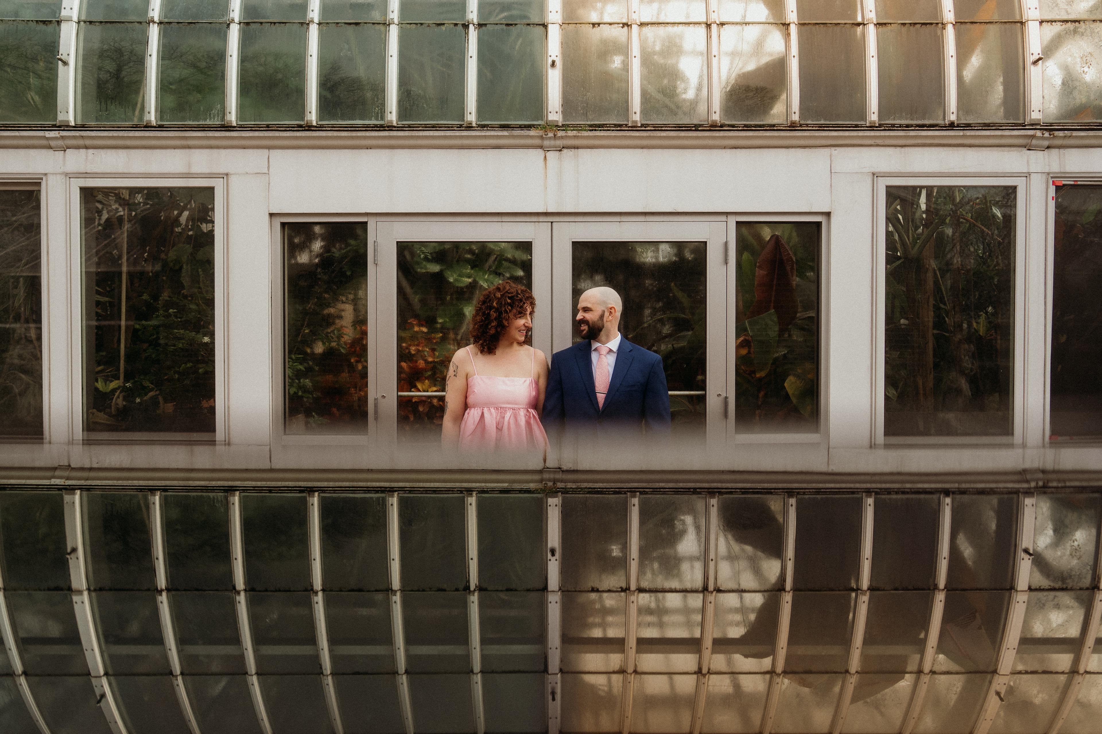 An Engagement Session at Lamberton Conservatory: A Warm Indoor Setting with an Outdoor Vibe